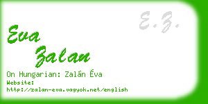 eva zalan business card