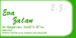 eva zalan business card